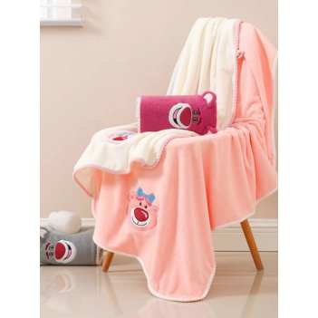 暖暖过冬系列，家居服，草莓熊浴巾套装，儿童斗篷，盖毯
